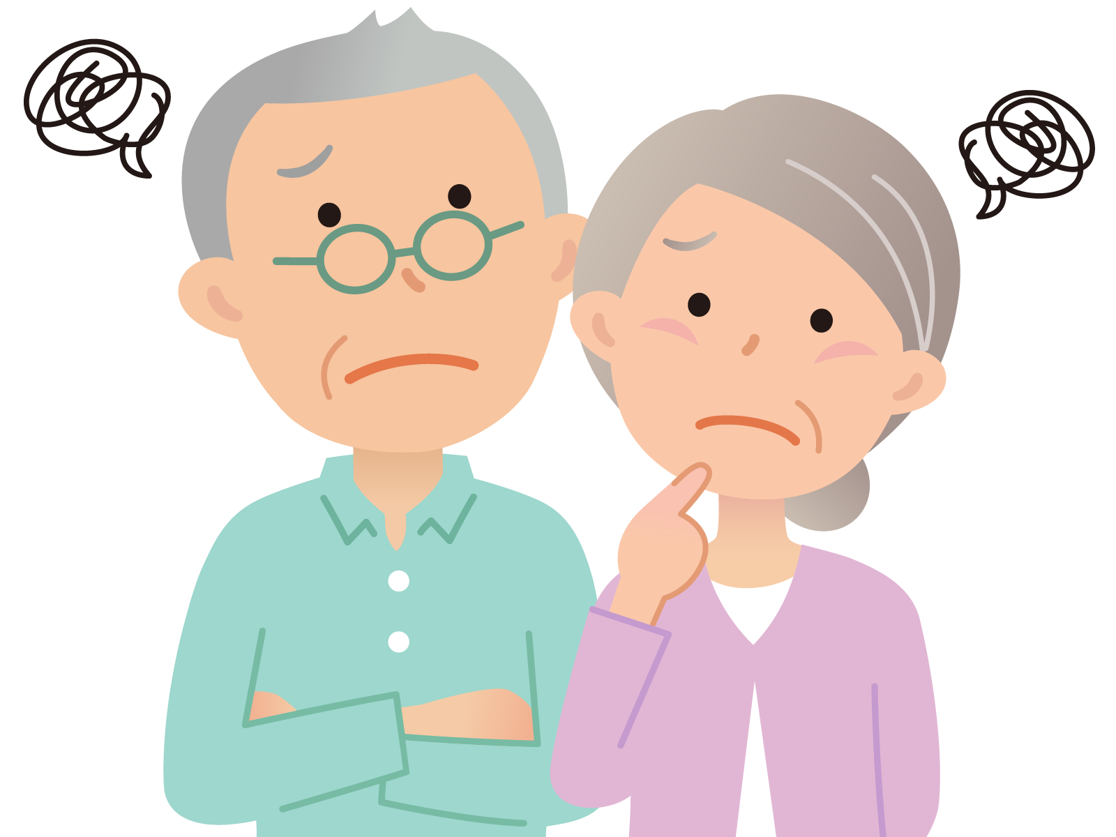 困っている人のイラスト